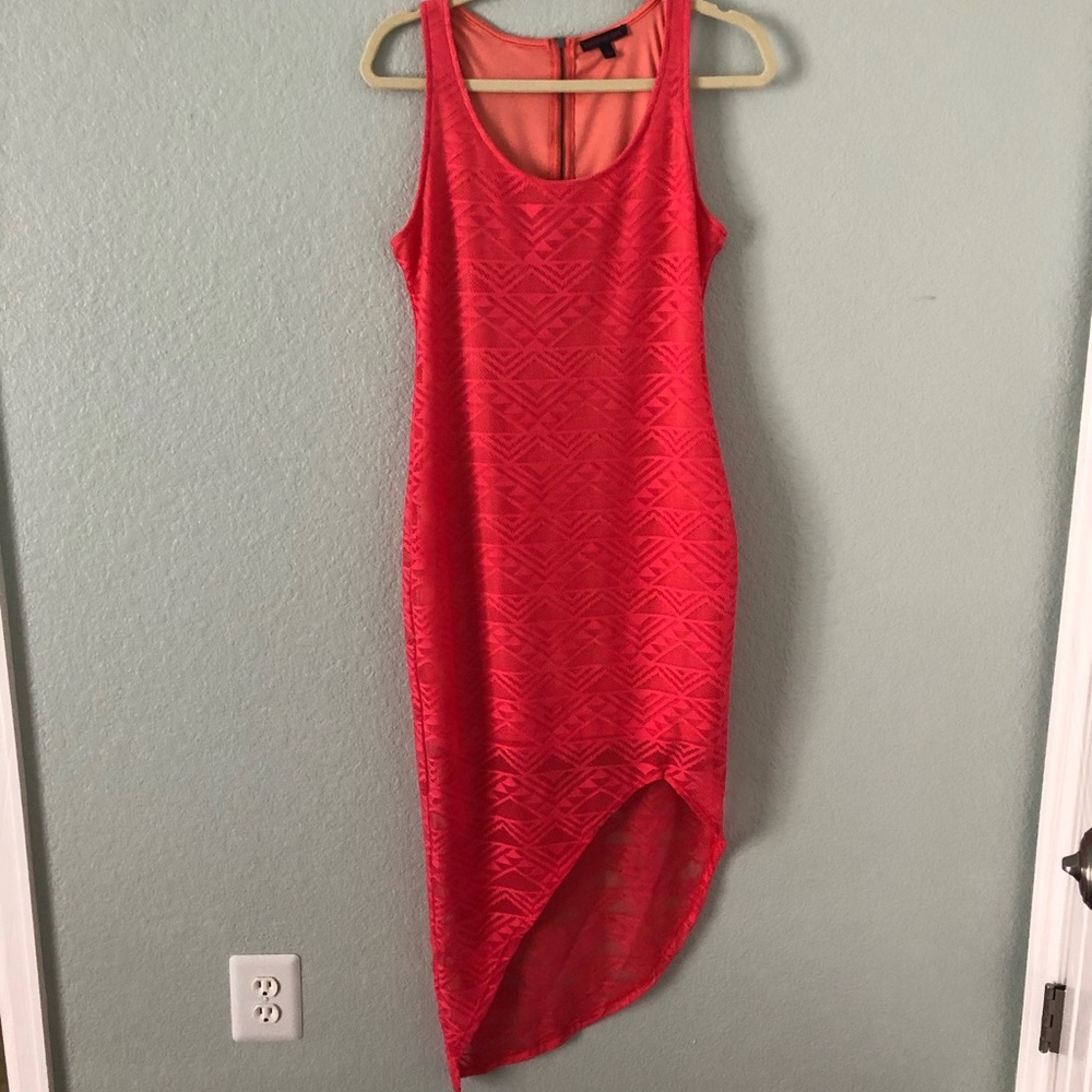 Material girl side slit pink dress